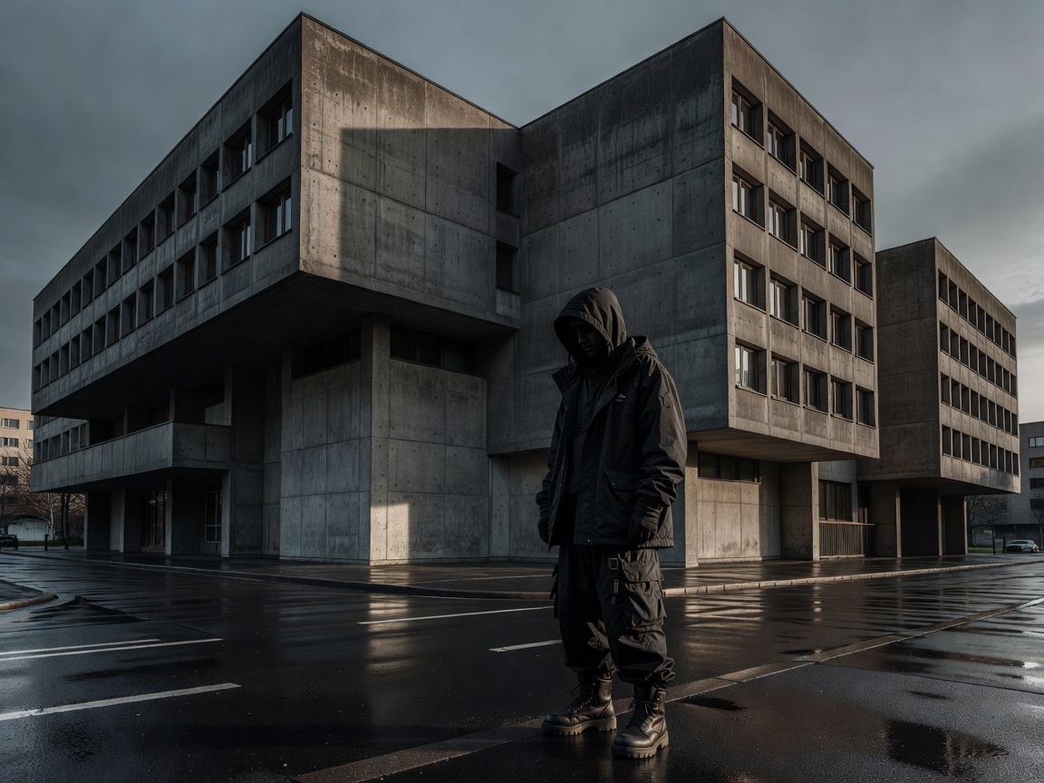 Berlin Brutalist Architecture and Dark Streetwear Aesthetic