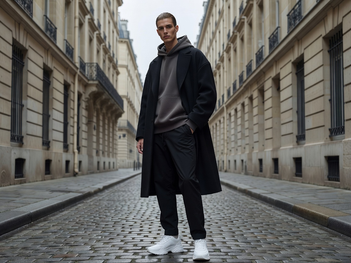 French Luxury Streetwear Oversized Silhouette in Paris