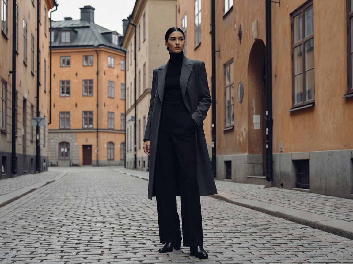 Stockholm Södermalm Minimalist Urban Fashion Model